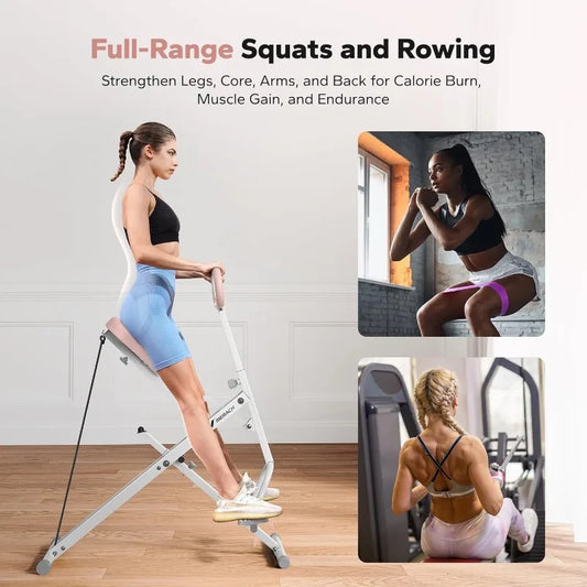 2 in 1 Squat Rowing Machine