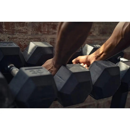 Rubber Encased Hex Dumbbell