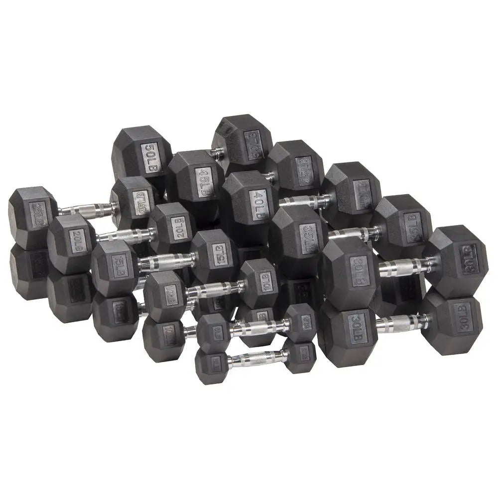 Rubber Encased Hex Dumbbell
